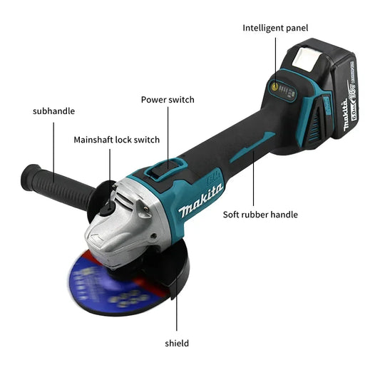 Makita DGA404 125mm Brushless Cordless Angle Grinder Rechargeable Lithium Electric (Tool Only)