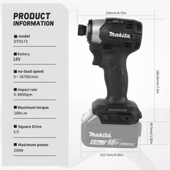 Makita DTD173 18V Cordless Brushless Impact Driver (Body Only)