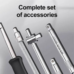46PCS Ratchet Wrench Tool Set 1/4 Metric Socket Wrench Household Manual Repair Tools for Bike Repair