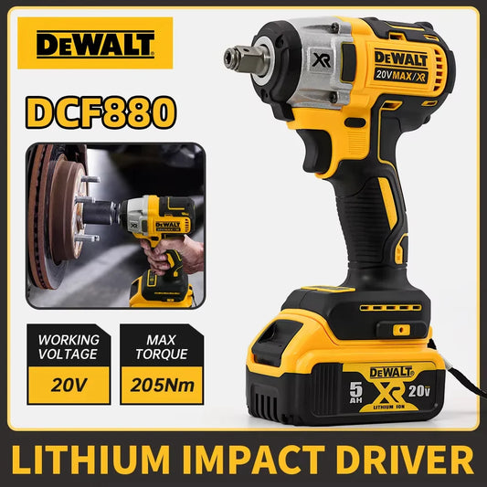 DEWALT DCF880 Brushless Lithium Battery Impact Wrench 20V Detachable Tire High Torque High Speed Powerful Disassembly Tool