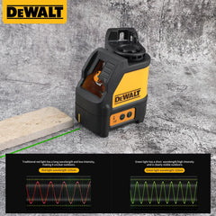 DEWALT Laser Level 2-Line Cross Line Green Light Automatic Leveling High Precision Horizontal Vertical Laser Level DW088CG