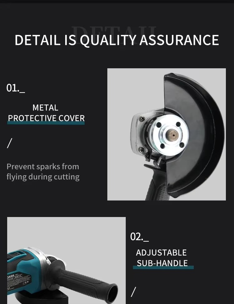 Makita DGA404 125mm Brushless Cordless Angle Grinder Rechargeable Lithium Electric (Tool Only)