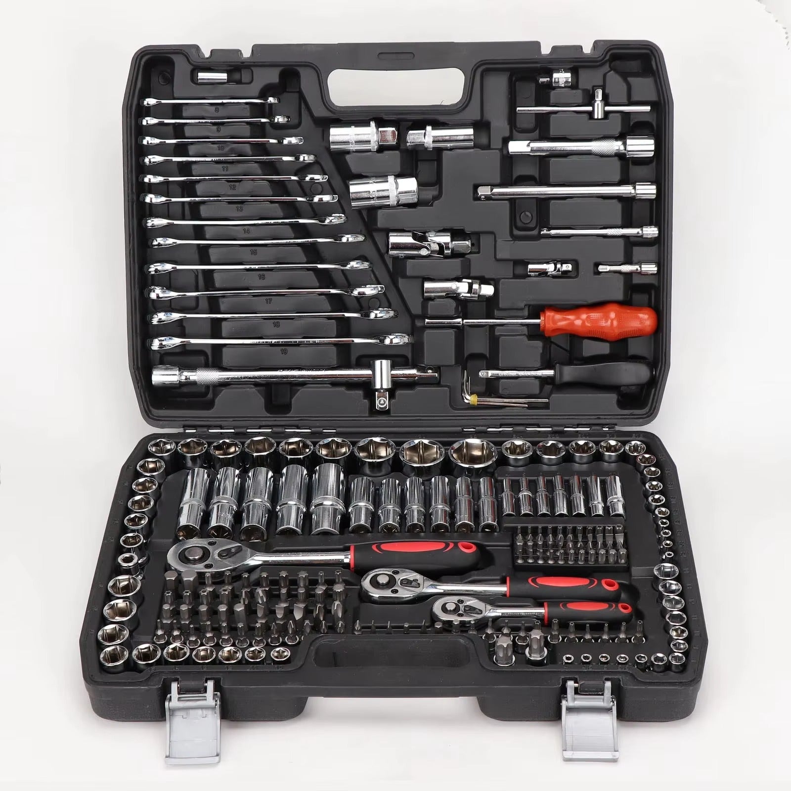 216Pcs Socket Wrench Set Ratchet Wrench Tool Kits Mechanical and Automotive Repair Combination Socket Ratchet Wrench Set